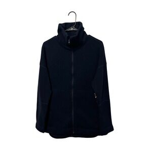 Stio Fleece Jacket Womens XS Blue Full Zip Sweater Knit Relaxed Fit Outdoors
